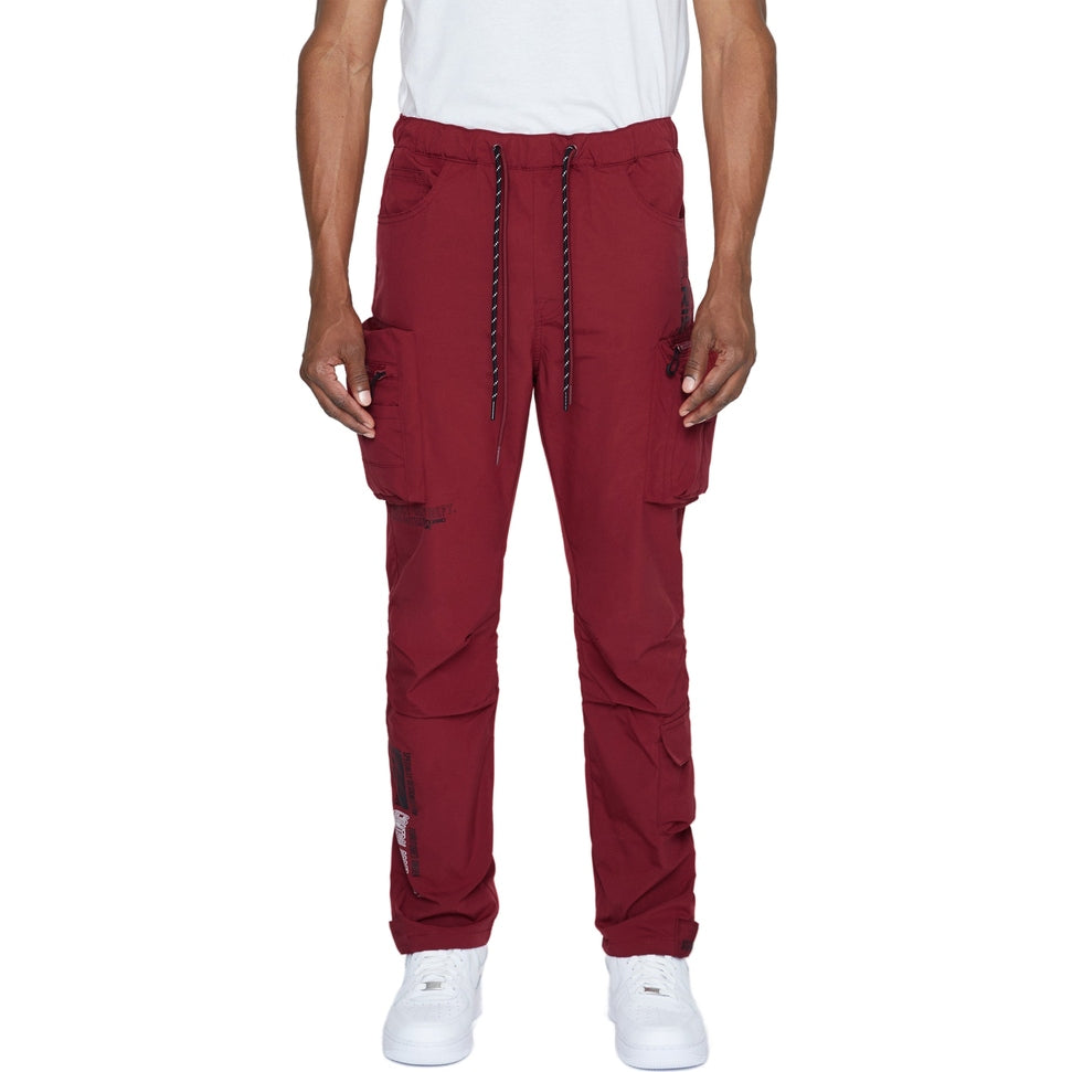 Smoke Rise Windbreaker Utility Pants - Burgundy