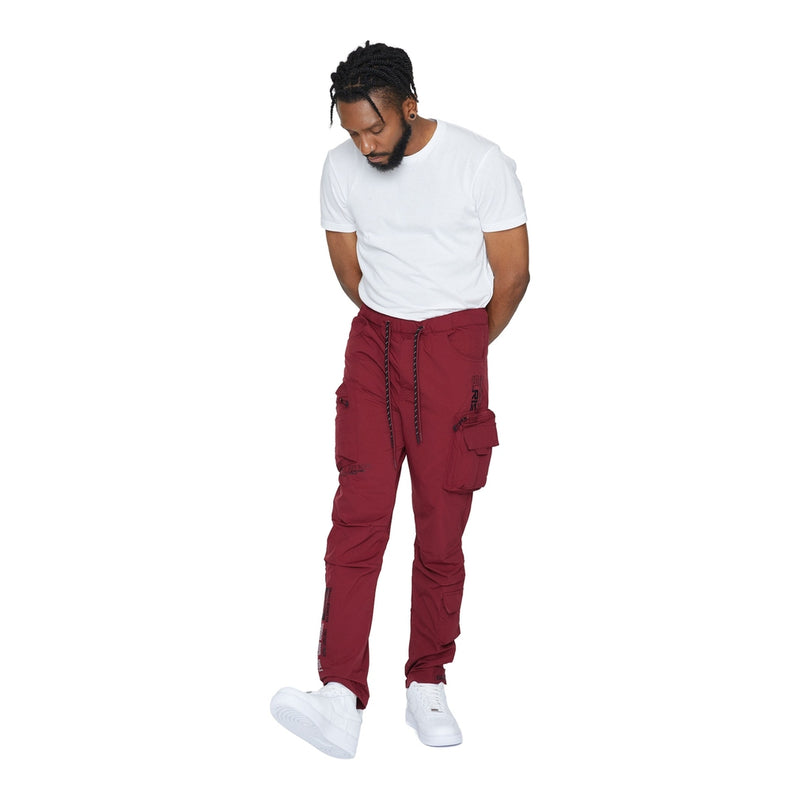 Windbreaker Utility Pants - Burgundy