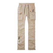 Smoke Rise Stacked Windbreaker Utility Pants - Khaki