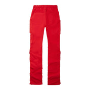 Smoke Rise Stacked Windbreaker Utility Pants - Red