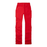 Stacked Windbreaker Utility Pants - Red