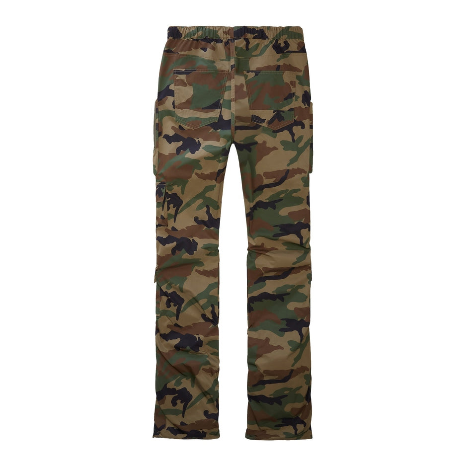 Smoke Rise Stacked Windbreaker Utility Pants - Wood Camo