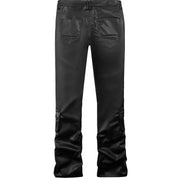 Smoke Rise Vegan Leather Stacked Utility Pants - Black