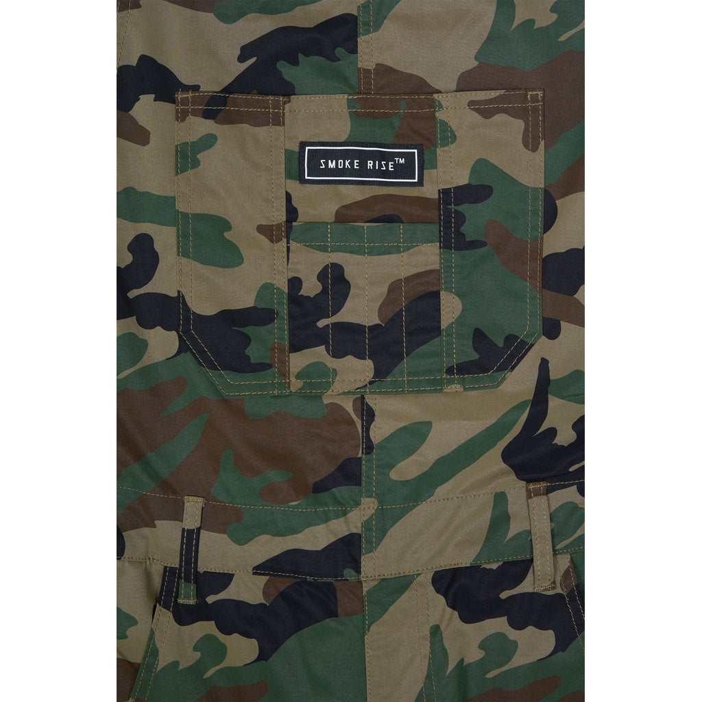 Smoke Rise Windbreaker Utility Overalls - Wood Camo