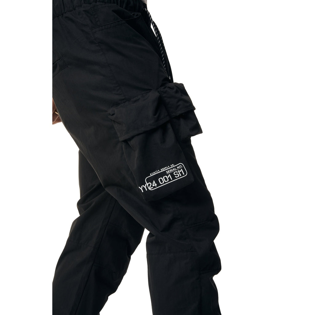 Smoke Rise Utility Windbreaker Cargo Pants - Black