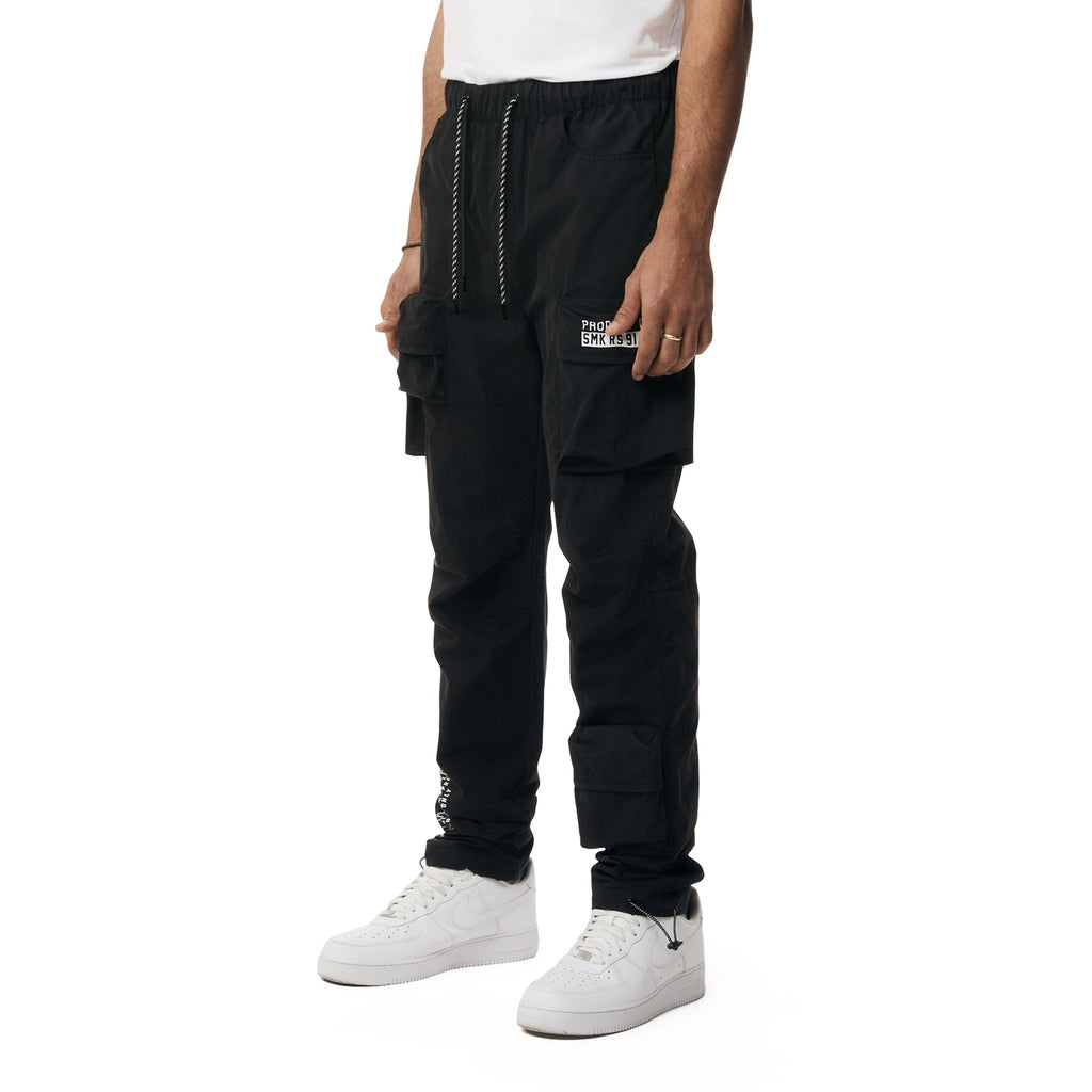 Smoke Rise Utility Windbreaker Cargo Pants - Black