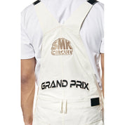 Smoke Rise Racing Patched Stacked Overalls - Chalk