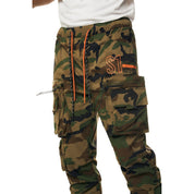 Smoke Rise Utility Cargo Stacked Windbreaker Pants - Wood Camo