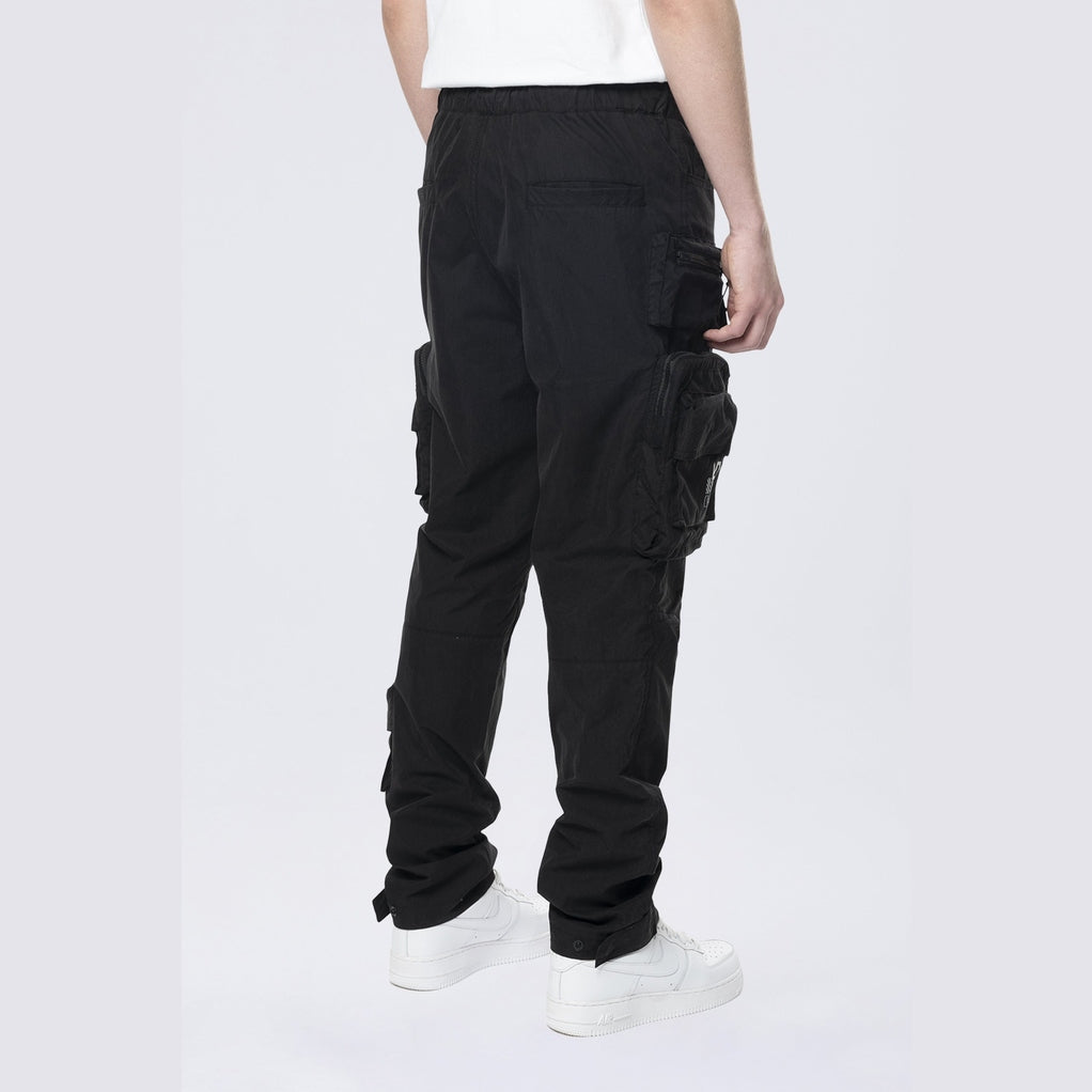 Smoke Rise Utility Cargo Windbreaker Pants - Black