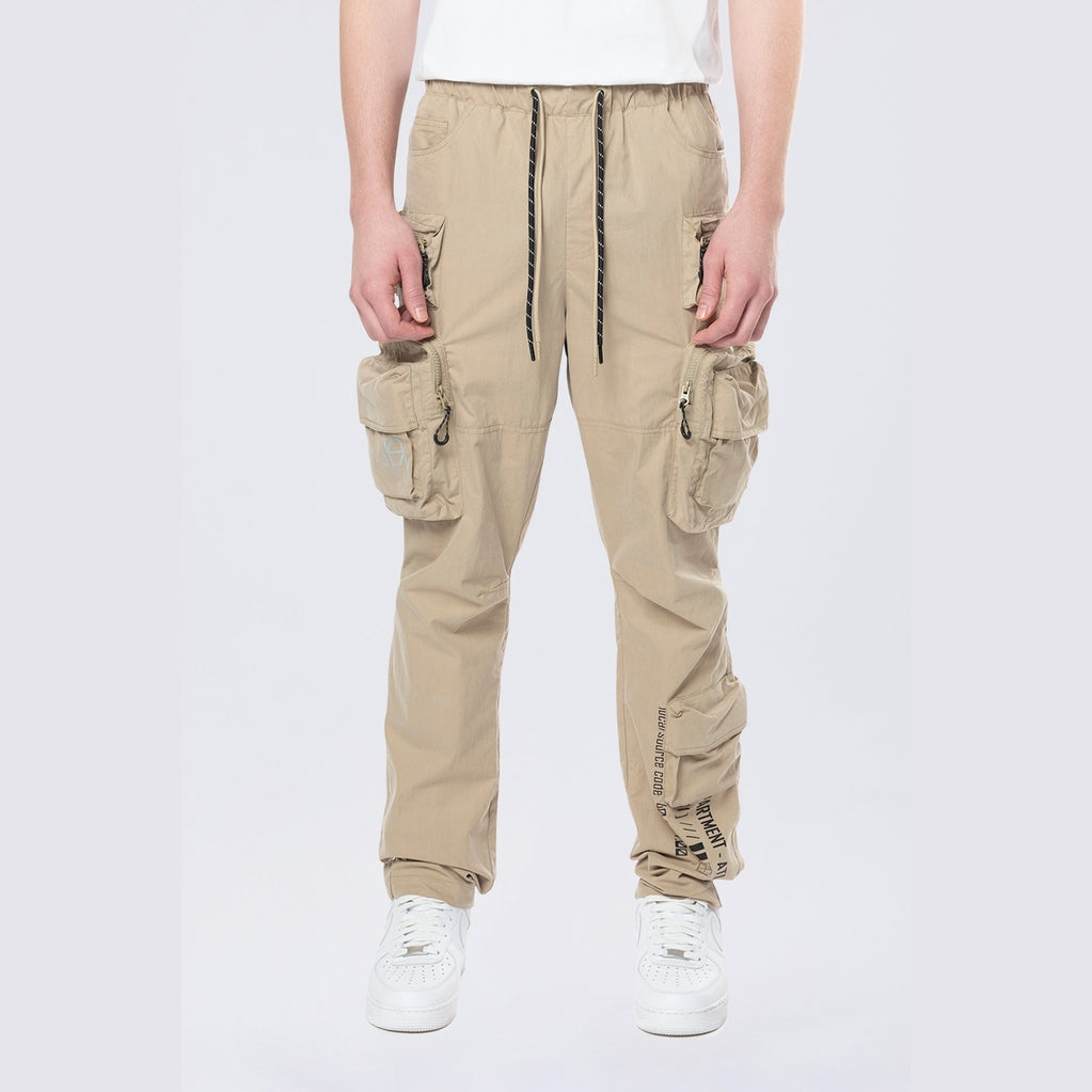 Smoke Rise Utility Cargo Windbreaker Pants - Khaki