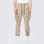 Smoke Rise Utility Cargo Windbreaker Pants - Khaki