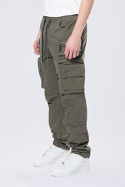 Utility Cargo Windbreaker Pants - Thyme