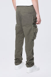 Utility Cargo Windbreaker Pants - Thyme