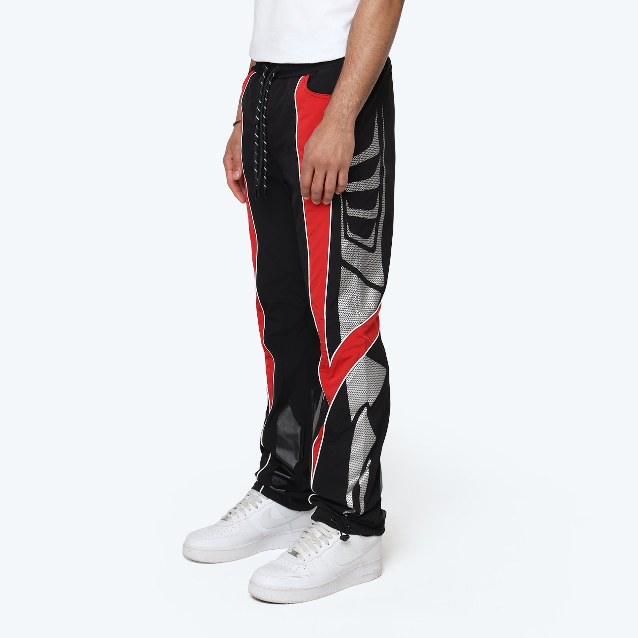 Straight Vortex Windbreaker Pants - Black