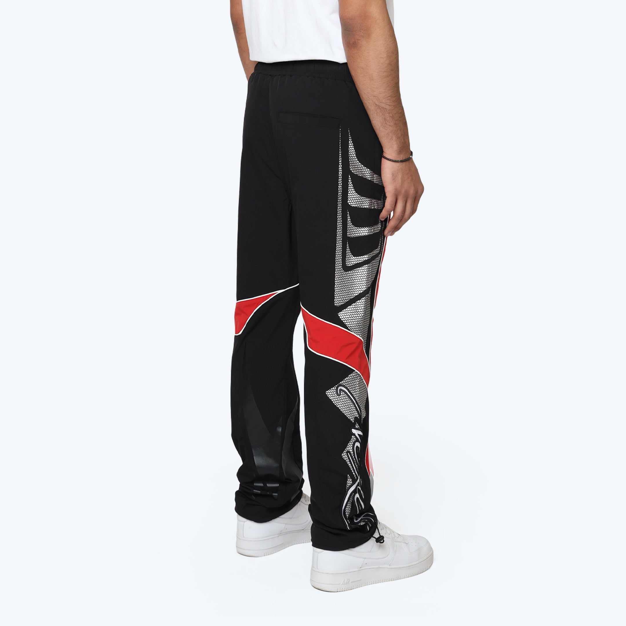 Straight Vortex Windbreaker Pants - Black
