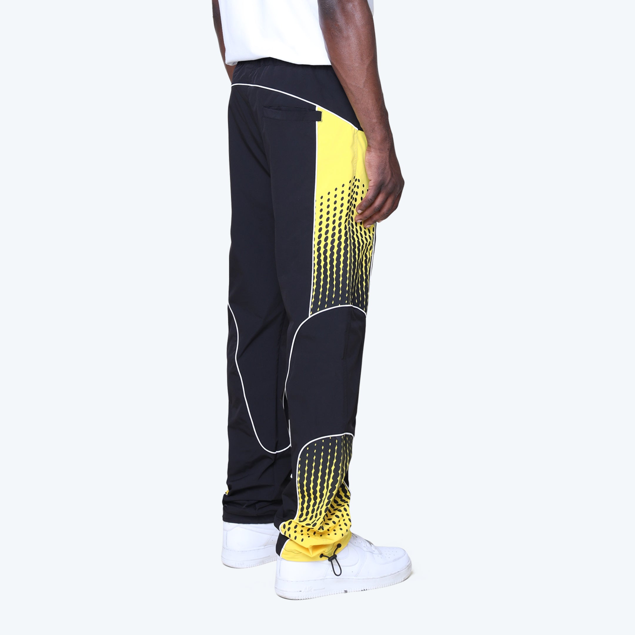 Straight Republic Colorblock Windbreaker Pants - Yellow
