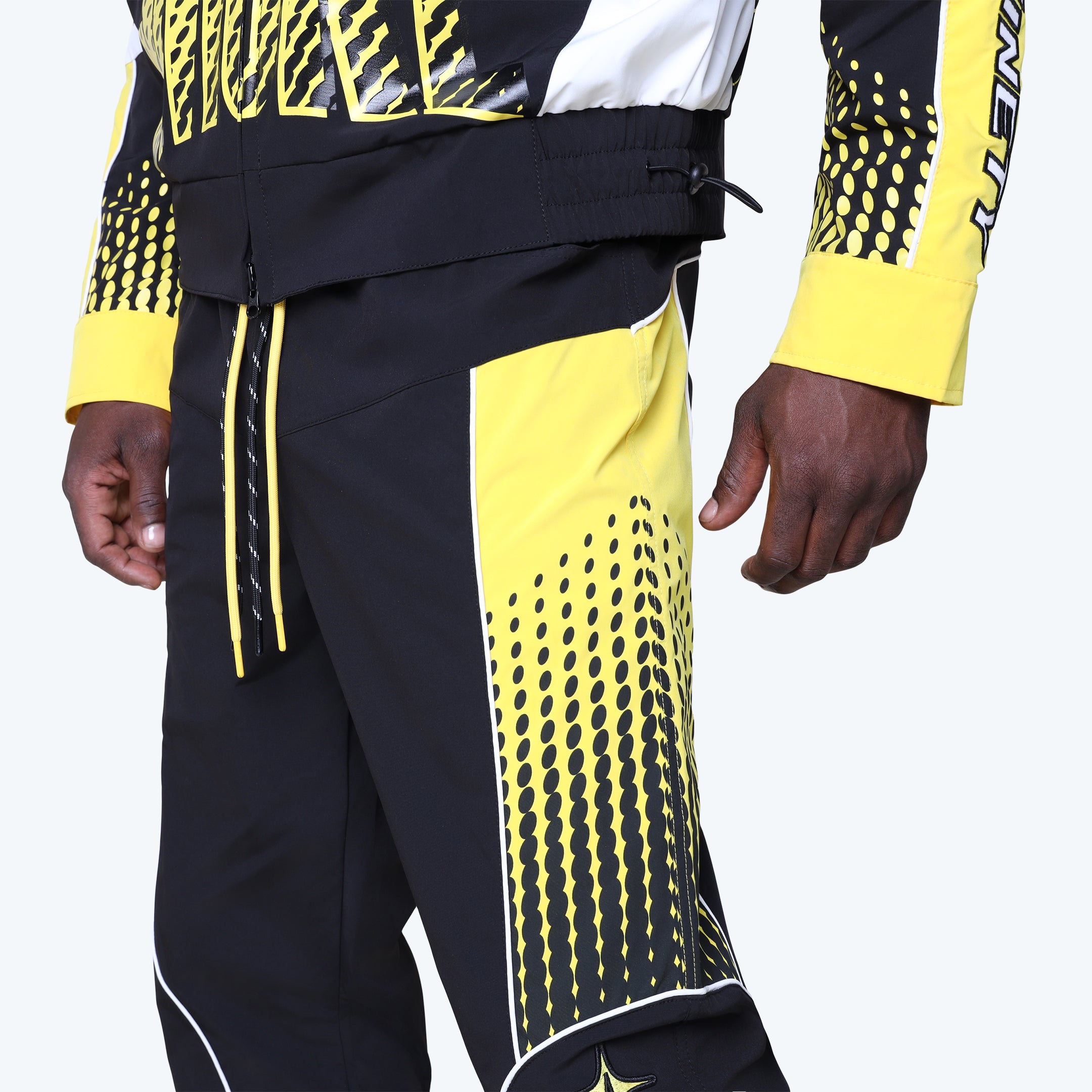 Straight Republic Colorblock Windbreaker Pants - Yellow