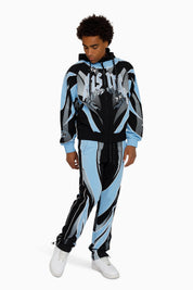 Rising Colorblock Windbreaker Pants - Blue Bell