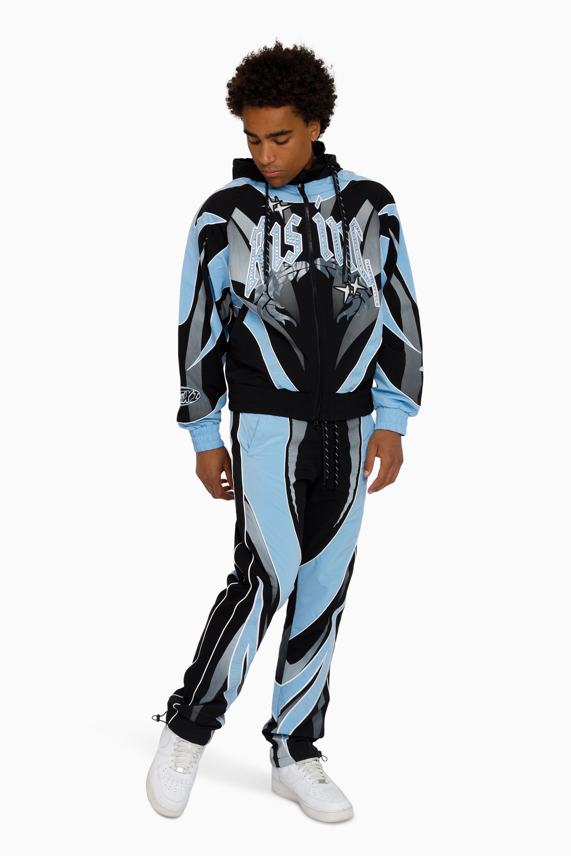 Rising Colorblock Windbreaker Pants - Blue Bell