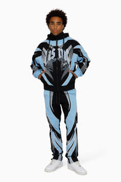 Rising Colorblock Windbreaker Pants - Blue Bell