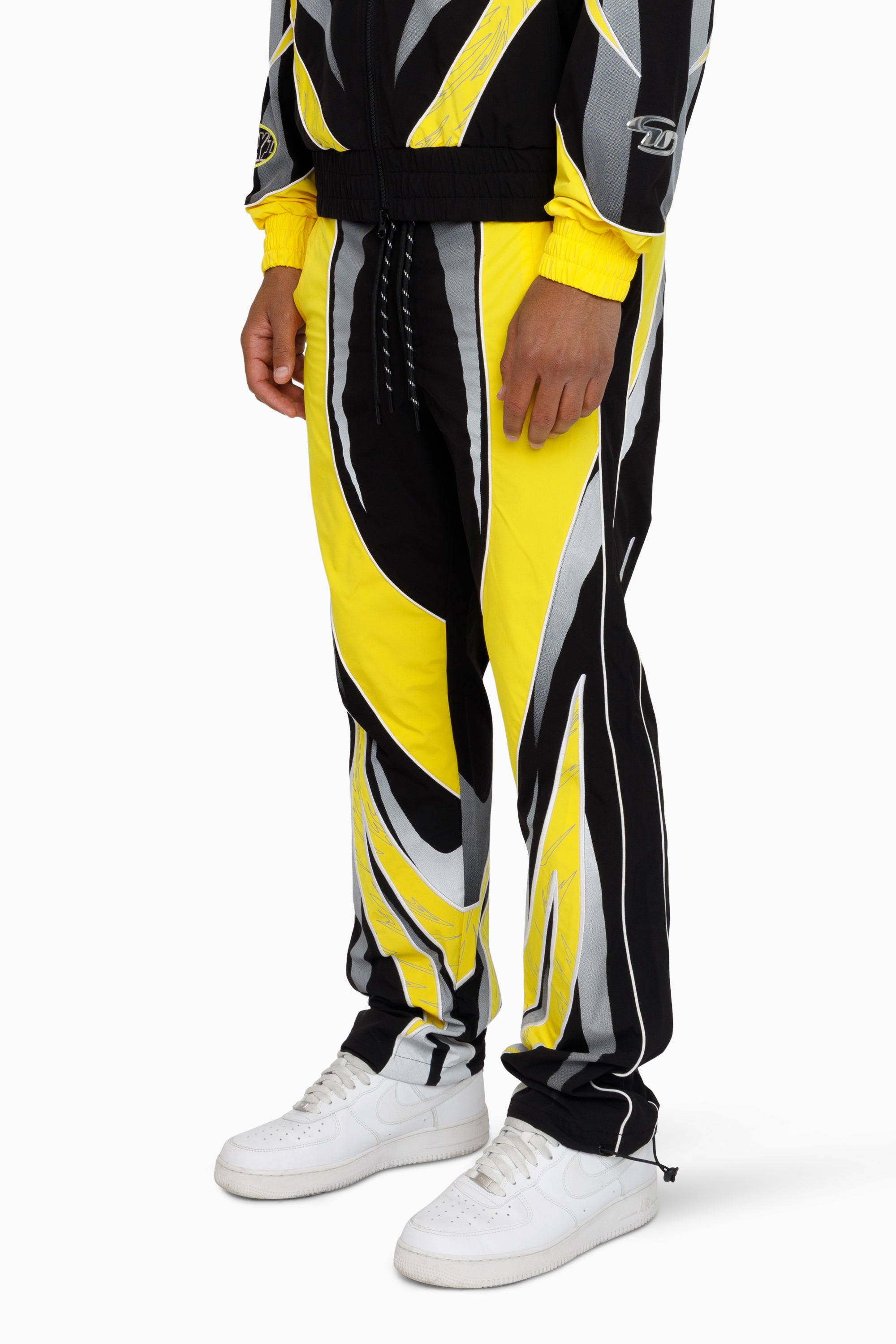 Rising Colorblock Windbreaker Pants - Cyber Yellow