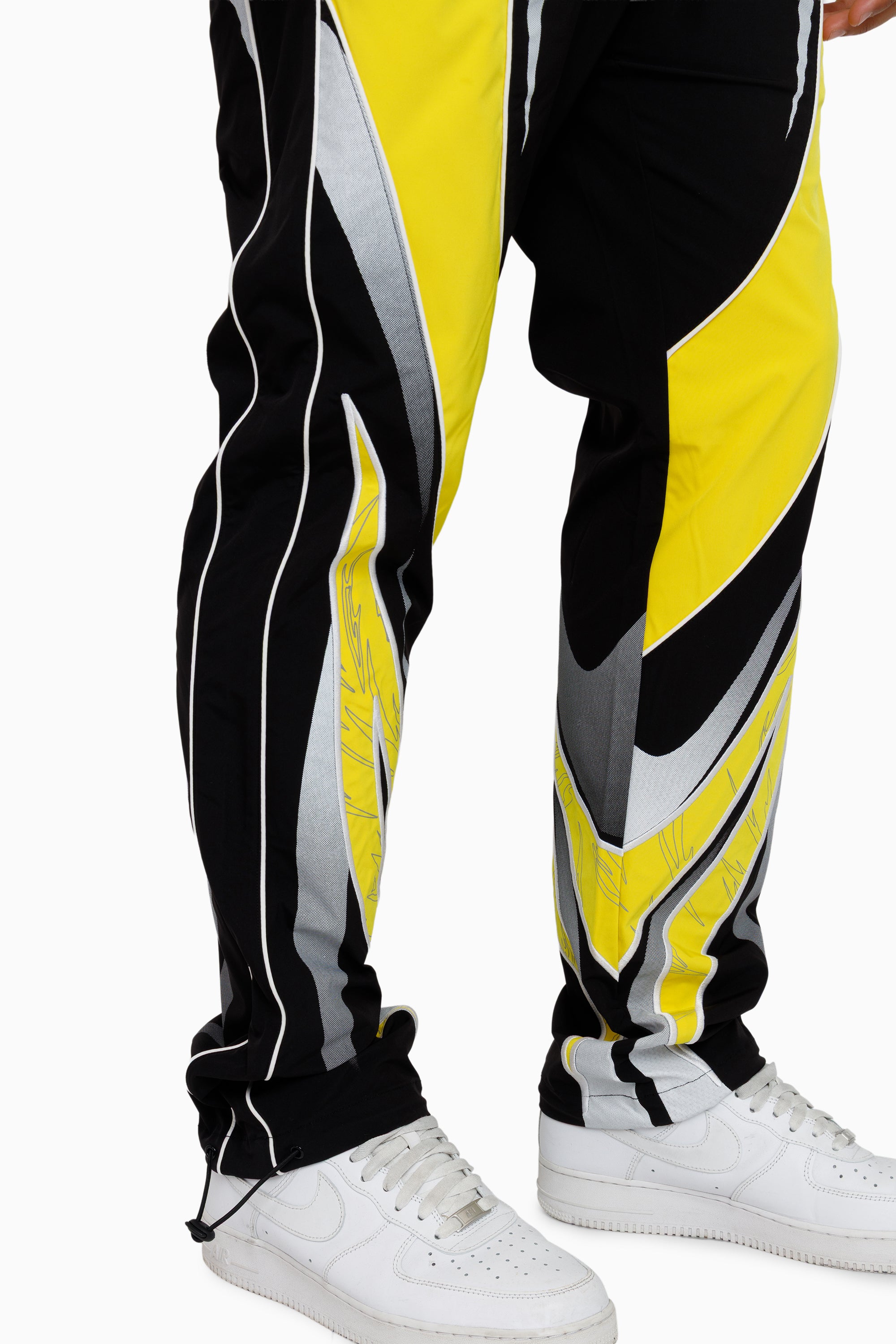 Rising Colorblock Windbreaker Pants - Cyber Yellow