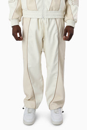Gothic Pleather Track Pants - Off White