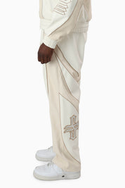 Gothic Pleather Track Pants - Off White