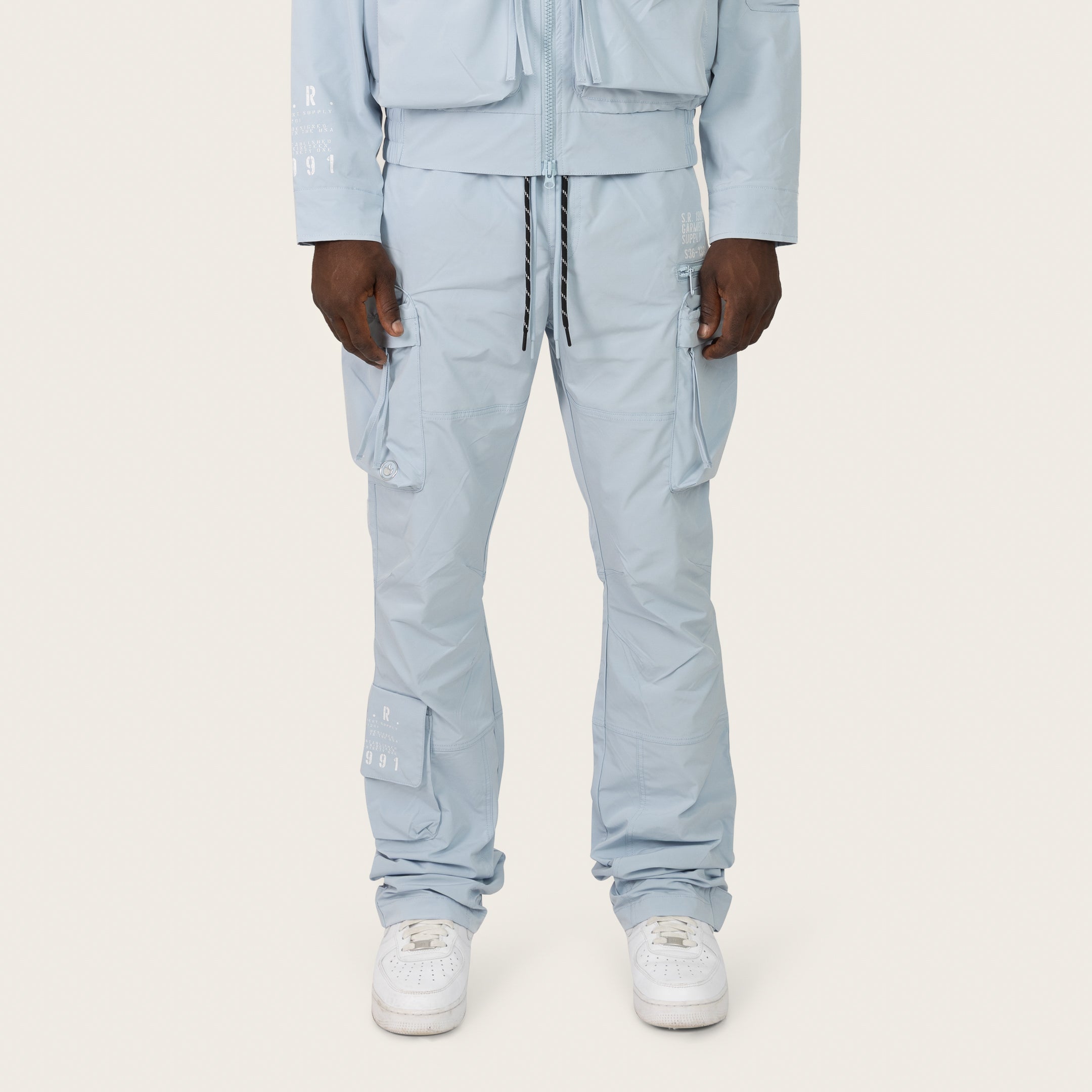 Stacked Utility Windbreaker Pants - Skyway