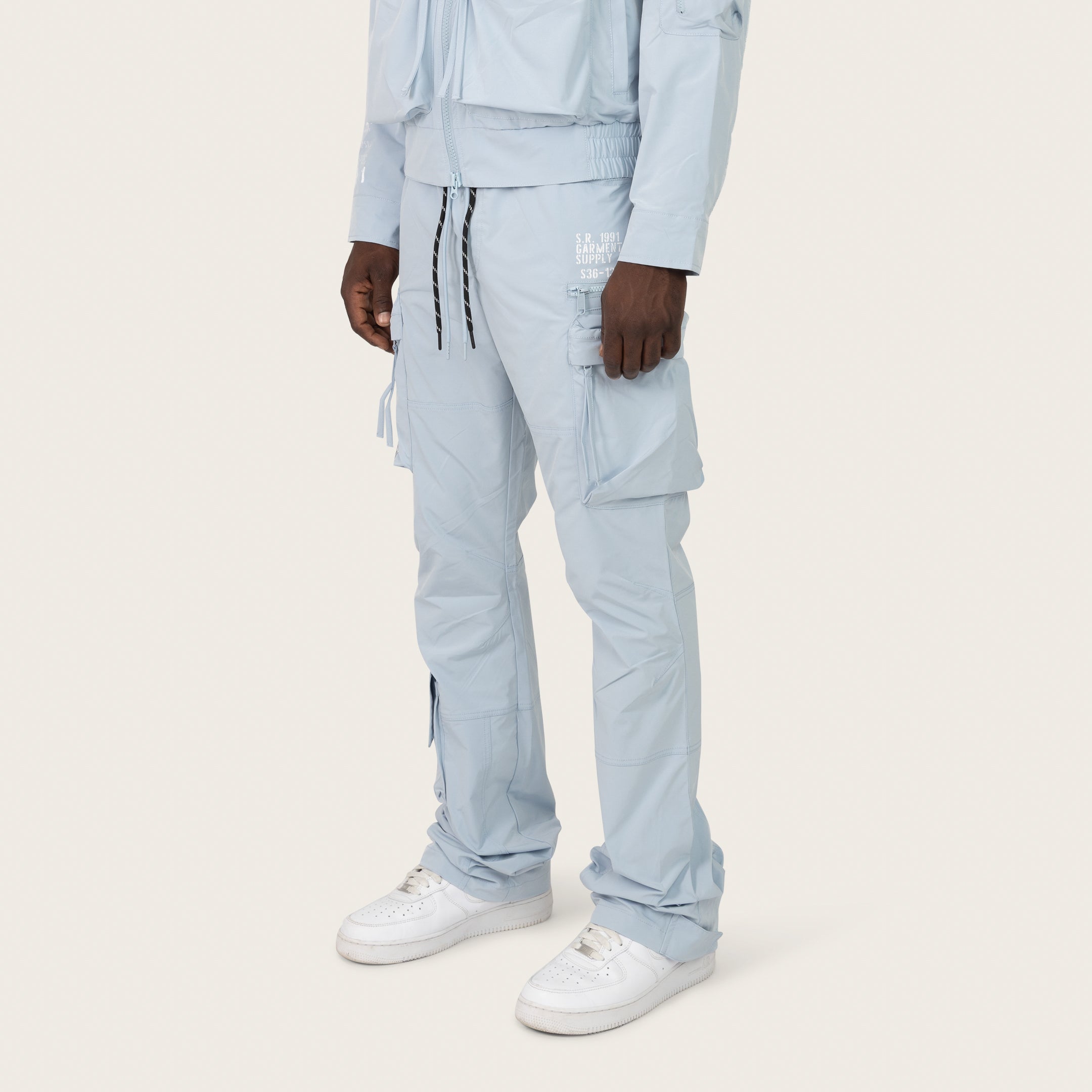 Stacked Utility Windbreaker Pants - Skyway