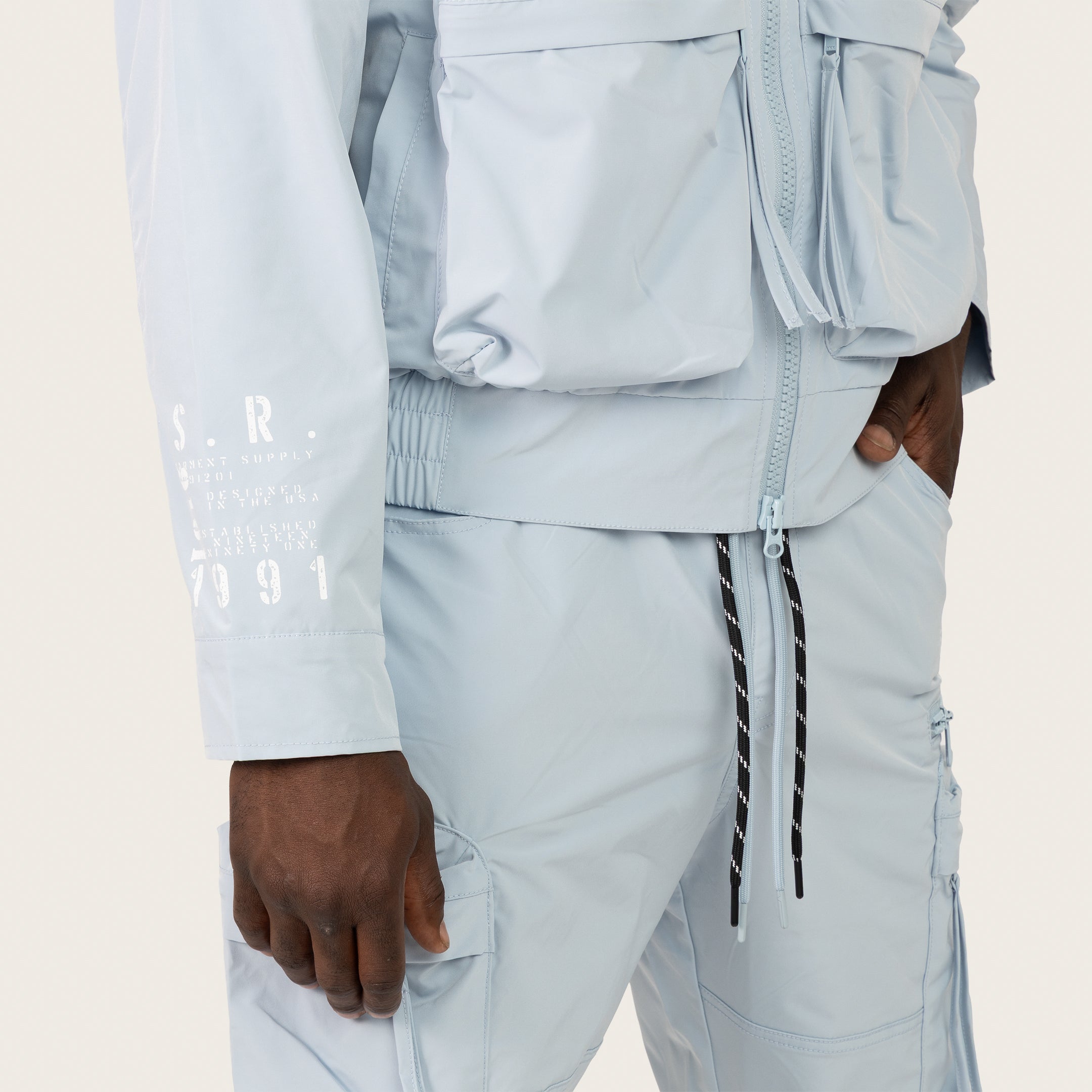 Stacked Utility Windbreaker Pants - Skyway