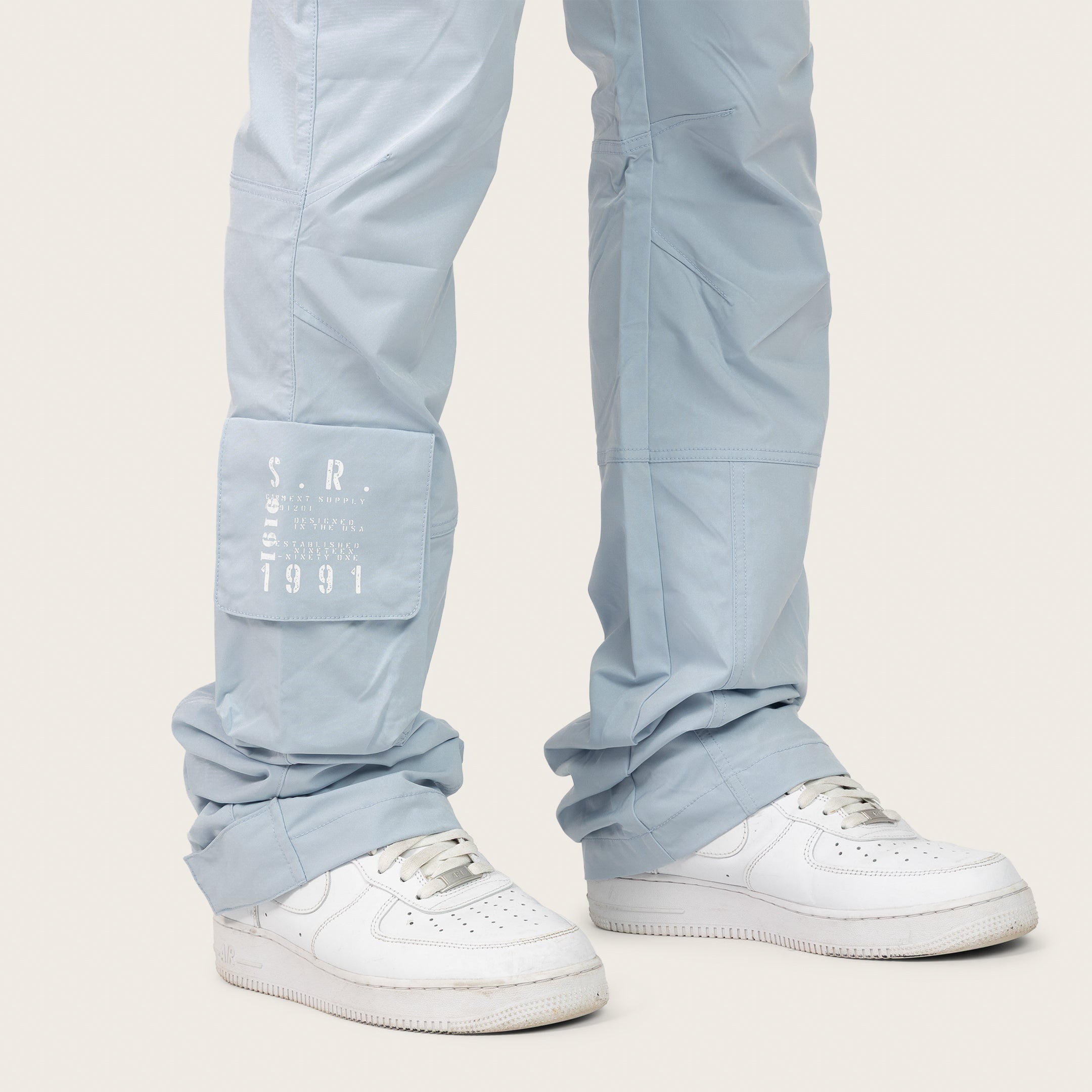 Stacked Utility Windbreaker Pants - Skyway