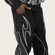 Straight Gear Shift Windbreaker Pants - Black
