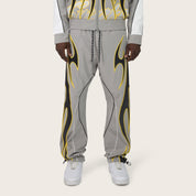 Straight Gear Shift Windbreaker Pants - Light Grey