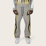 Straight Gear Shift Windbreaker Pants - Light Grey