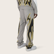 Straight Gear Shift Windbreaker Pants - Light Grey