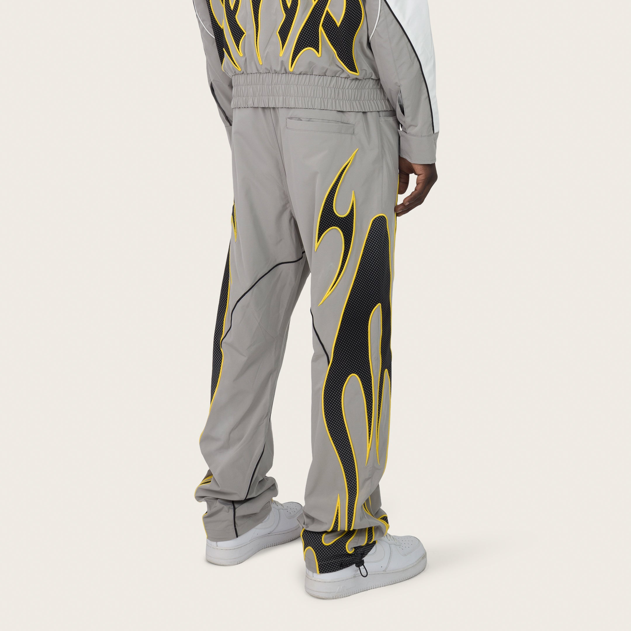 Straight Gear Shift Windbreaker Pants - Light Grey