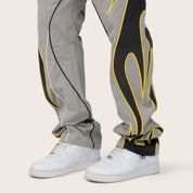 Straight Gear Shift Windbreaker Pants - Light Grey