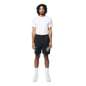 Fashion Military Windbreaker Shorts - Black