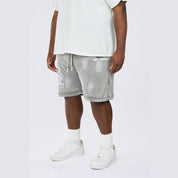Smoke Rise Big and Tall Big and Tall - Puff Printed Graphic Resort Denim Shorts - Smoke Grey