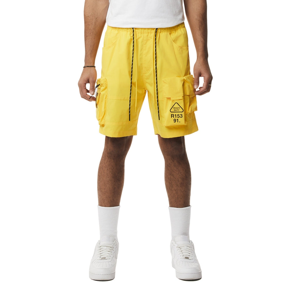 Smoke Rise Utility Windbreaker Cargo Shorts - Canary