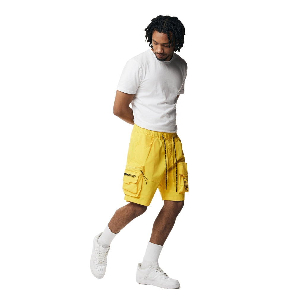 Smoke Rise Utility Windbreaker Cargo Shorts - Canary