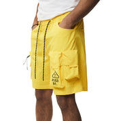 Smoke Rise Utility Windbreaker Cargo Shorts - Canary