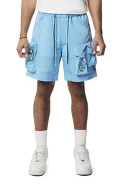 Utility Windbreaker Cargo Shorts - Carolina Blue