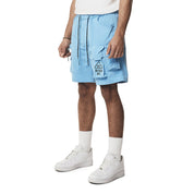 Smoke Rise Utility Windbreaker Cargo Shorts - Carolina Blue