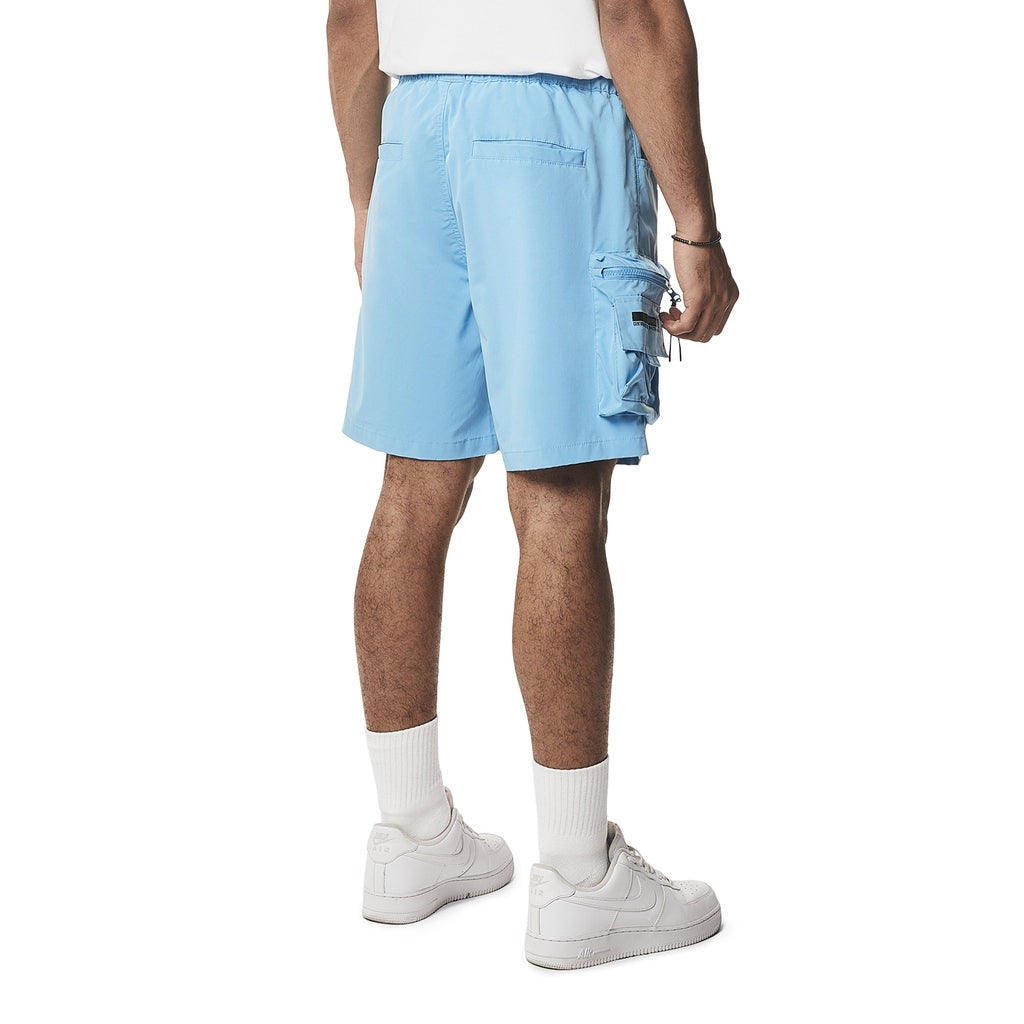 Smoke Rise Utility Windbreaker Cargo Shorts - Carolina Blue