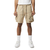 Smoke Rise Utility Windbreaker Cargo Shorts - Khaki