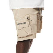 Smoke Rise Big and Tall Big and Tall - Utility Windbreaker Cargo Shorts - Khaki