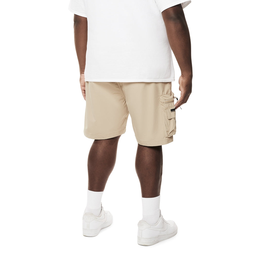 Smoke Rise Big and Tall Big and Tall - Utility Windbreaker Cargo Shorts - Khaki