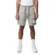 Smoke Rise Utility Windbreaker Cargo Shorts - Light Grey